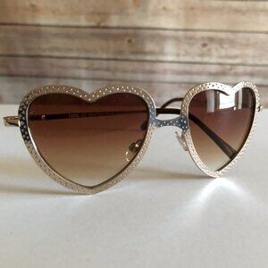 Gold Heart Shape Sunglasses